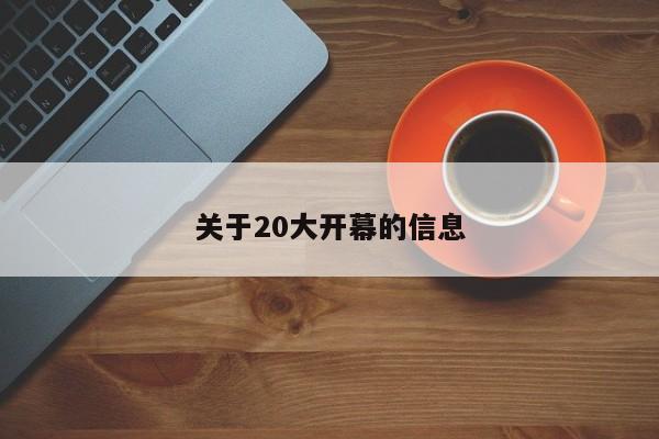 关于20大开幕的信息